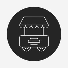 shopping cart line icon N16