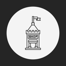 shopping cart line icon N22