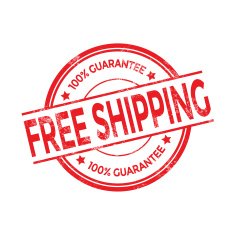 Vector free shipping red stamp