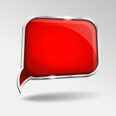 Abstract glossy red speech bubble Vector abstract background