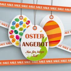 Sale Sticker Lines Easter Offer