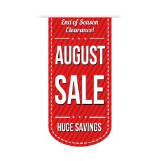 August sale banner design