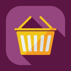 Flat modern design with shadow Shopping cart N2