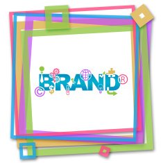 Brand Colorful Symbols Frame