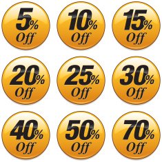 Shopping Sale Discount Badge in Yellow