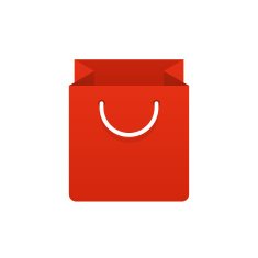 Shopping bag flat vector icon N2