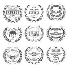 Express Delivery Label and Badges Design elements Vector