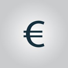 Euro flat icon Vector illustration N2