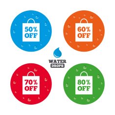 Sale bag tag icons Discount symbols N53