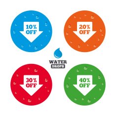 Sale arrow tag icons Discount off symbols N19