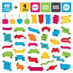 Sale icons Special offer speech bubbles symbols N31