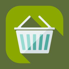 Flat modern design with shadow Shopping cart N4
