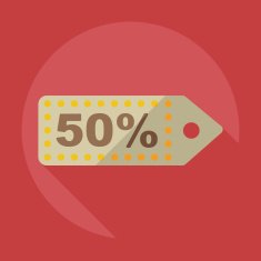 Flat modern design with shadow Sticker prices sale N10