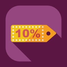 Flat modern design with shadow Sticker prices sale N12