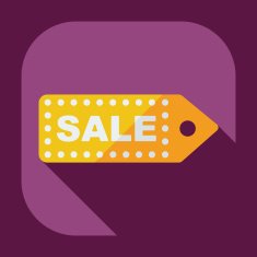 Flat modern design with shadow Sticker prices sale N14