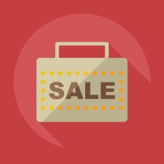 Flat modern design with shadow Sticker prices sale N16