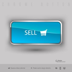 Chrome button with color plastic inside