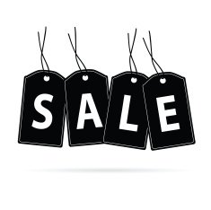 sale tag black vector