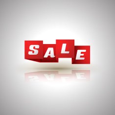 Sale ribbon banner origami