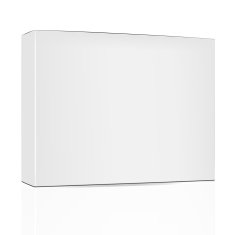 White gray thin width package box