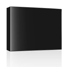 Black thin width package box