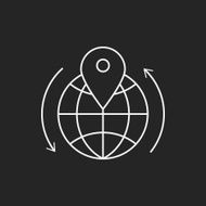 logistics freight map line icon N6