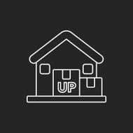 logistics freight warehouse line icon N6