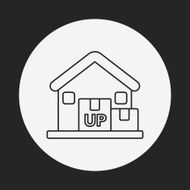 logistics freight warehouse line icon N7