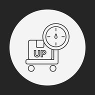 logistics freight weight line icon N6