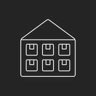 logistics freight warehouse line icon N10