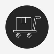 logistics freight trolley line icon N4