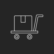 logistics freight trolley line icon N5