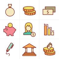 Icons Style banking icons