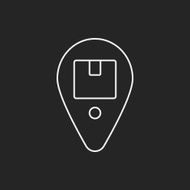 logistics freight map line icon N9
