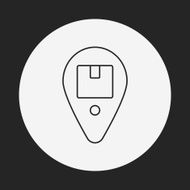 logistics freight map line icon N10