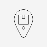 logistics freight map line icon N11