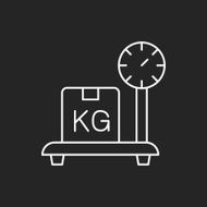 logistics freight weight line icon N9