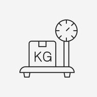 logistics freight weight line icon N11