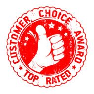 Customer choice award rubber stamp