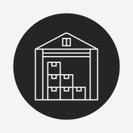 logistics freight warehouse line icon N13