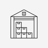 logistics freight warehouse line icon N15