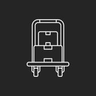 logistics freight trolley line icon N9