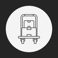 logistics freight trolley line icon N10