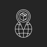 logistics freight map line icon N13