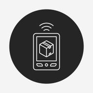 logistics freight phone line icon N2
