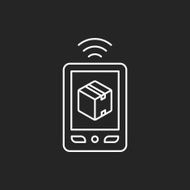 logistics freight phone line icon N3