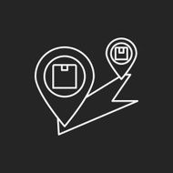 logistics freight map line icon N17