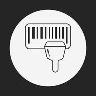Barcode Label line icon N6