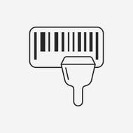 Barcode Label line icon N7