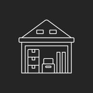 logistics freight warehouse line icon N17